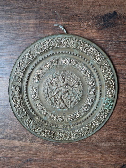 Old copper Shiva Nataraja wallhanger