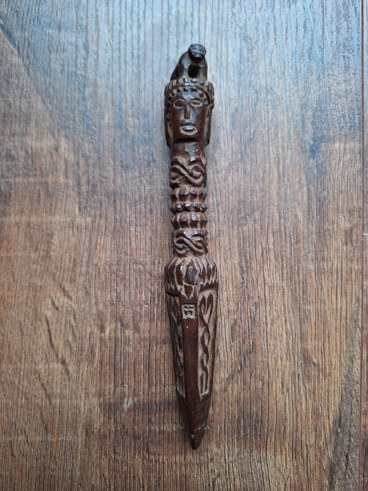 Antique wooden phurba #39