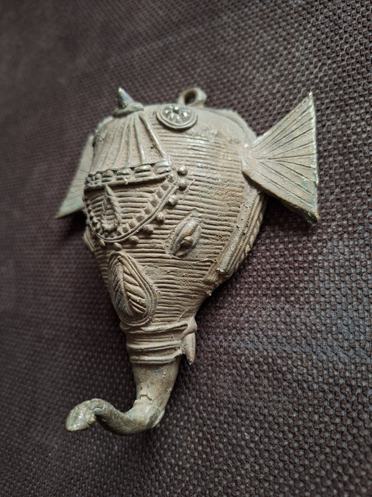 Vintage bronze Ganesha wallhanger