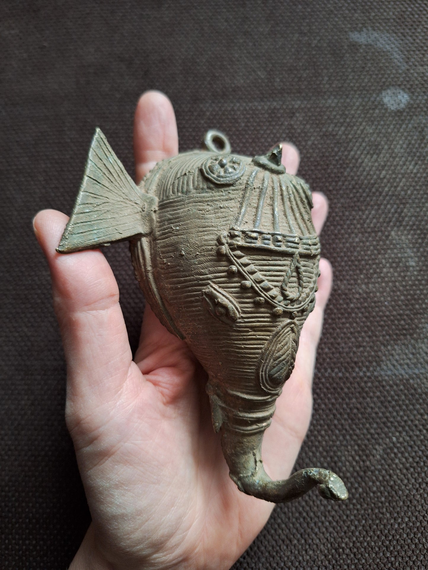 Vintage bronze Ganesha wallhanger