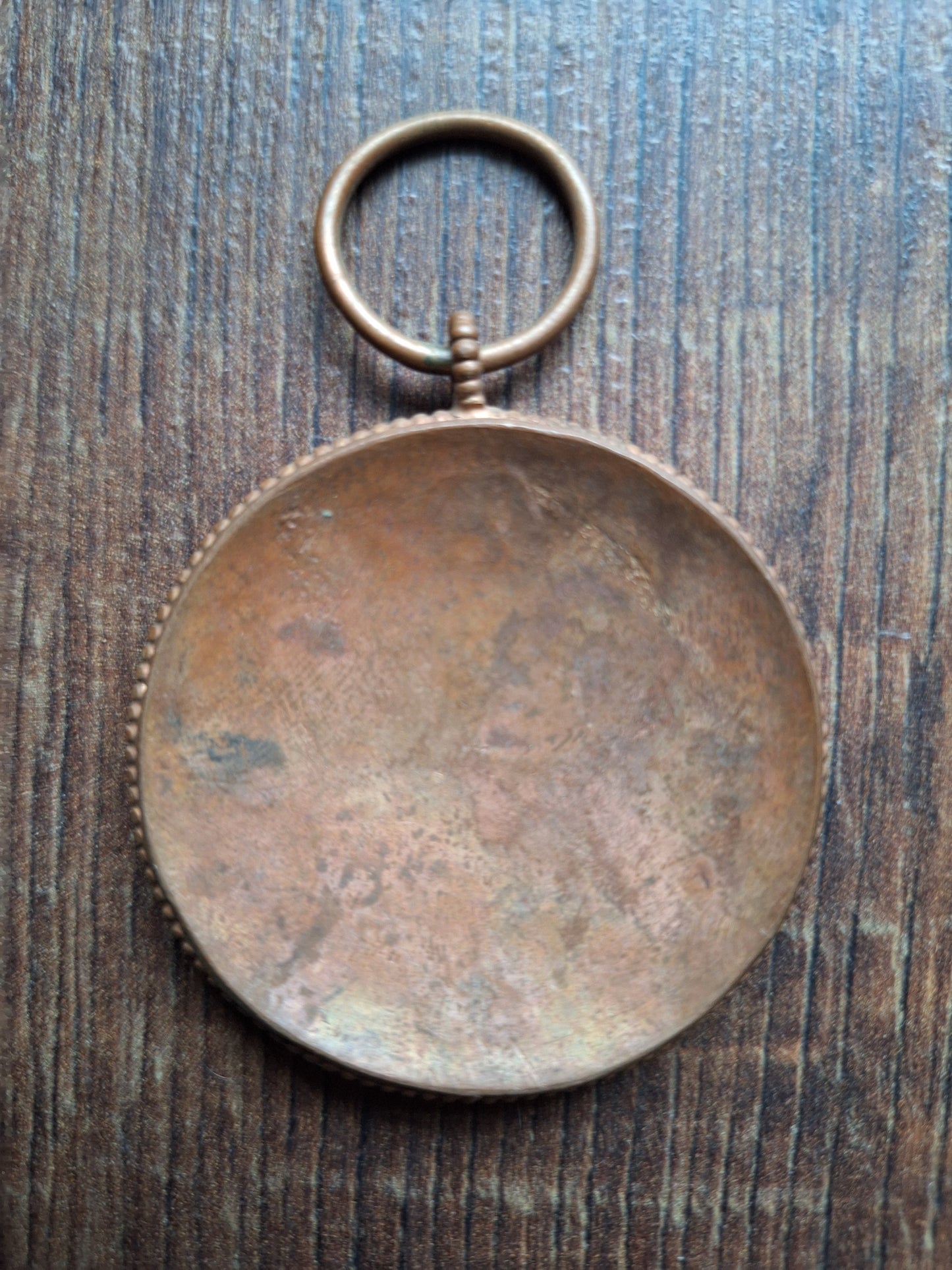 Tibetan red copper mirror Dzogchen 50 millimeters