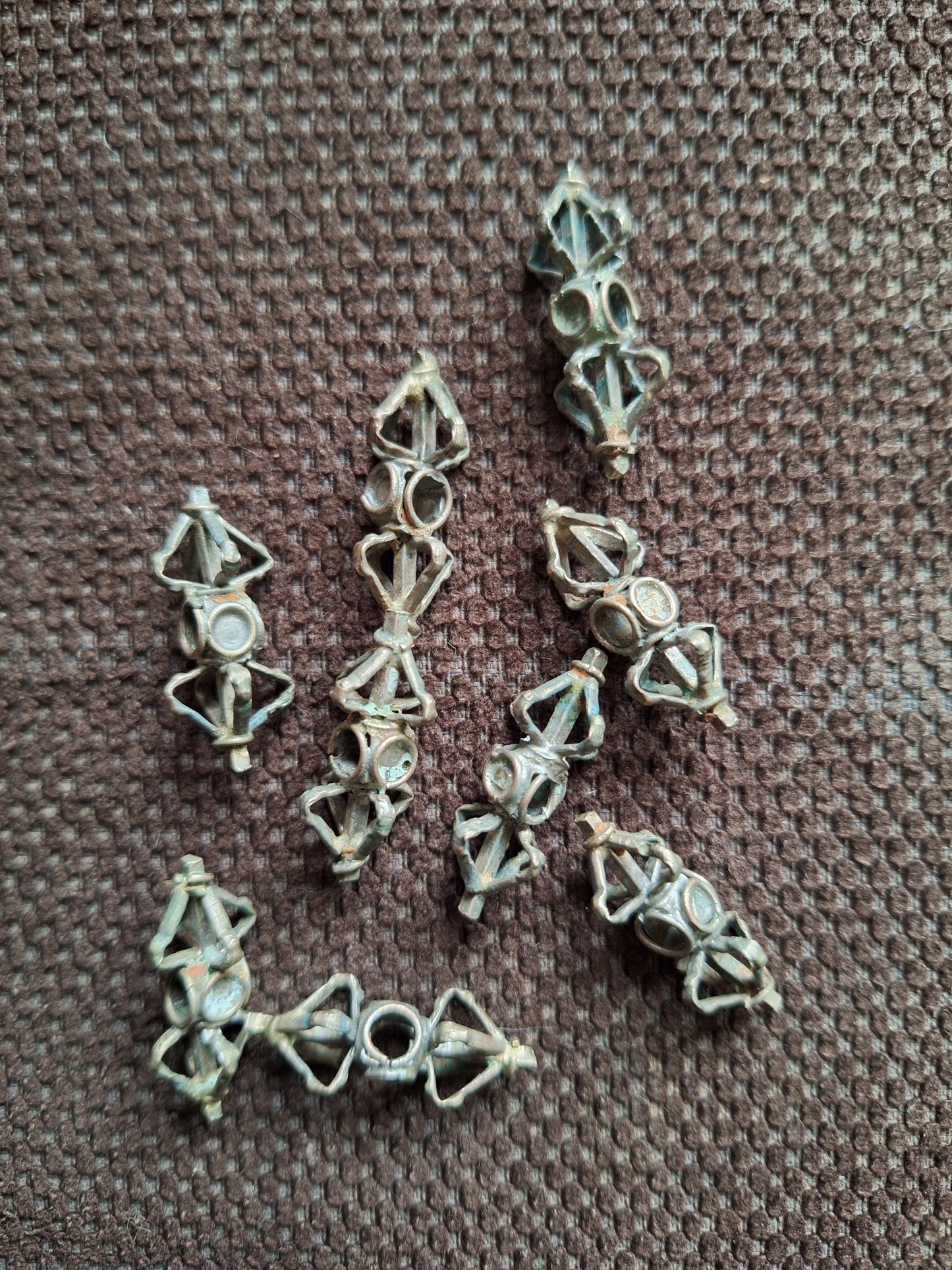 Vintage brass mini pendant Bell or Dorje