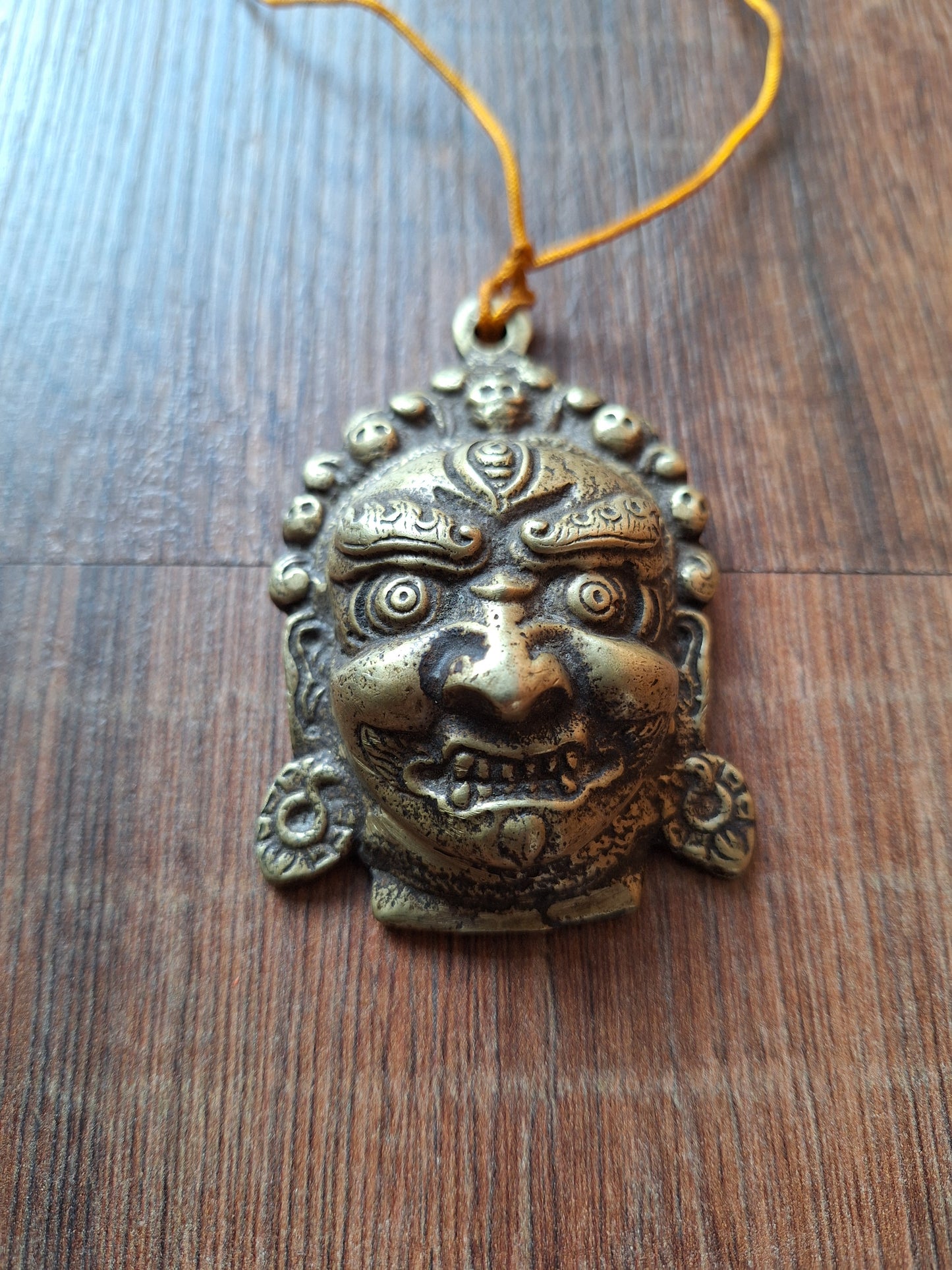 Vintage bronze Mahakala pendant