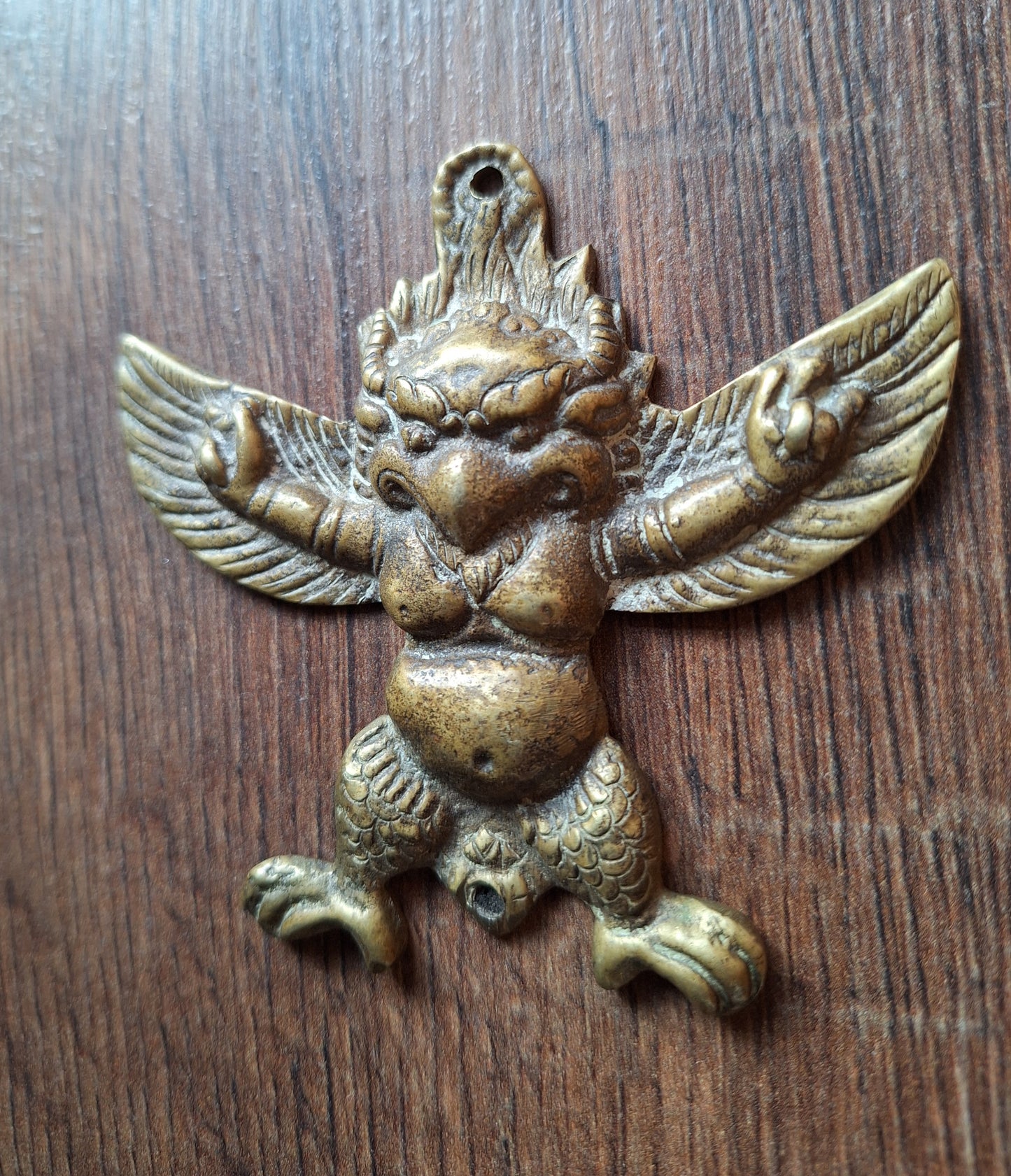 Vintage bronze Garuda pendant