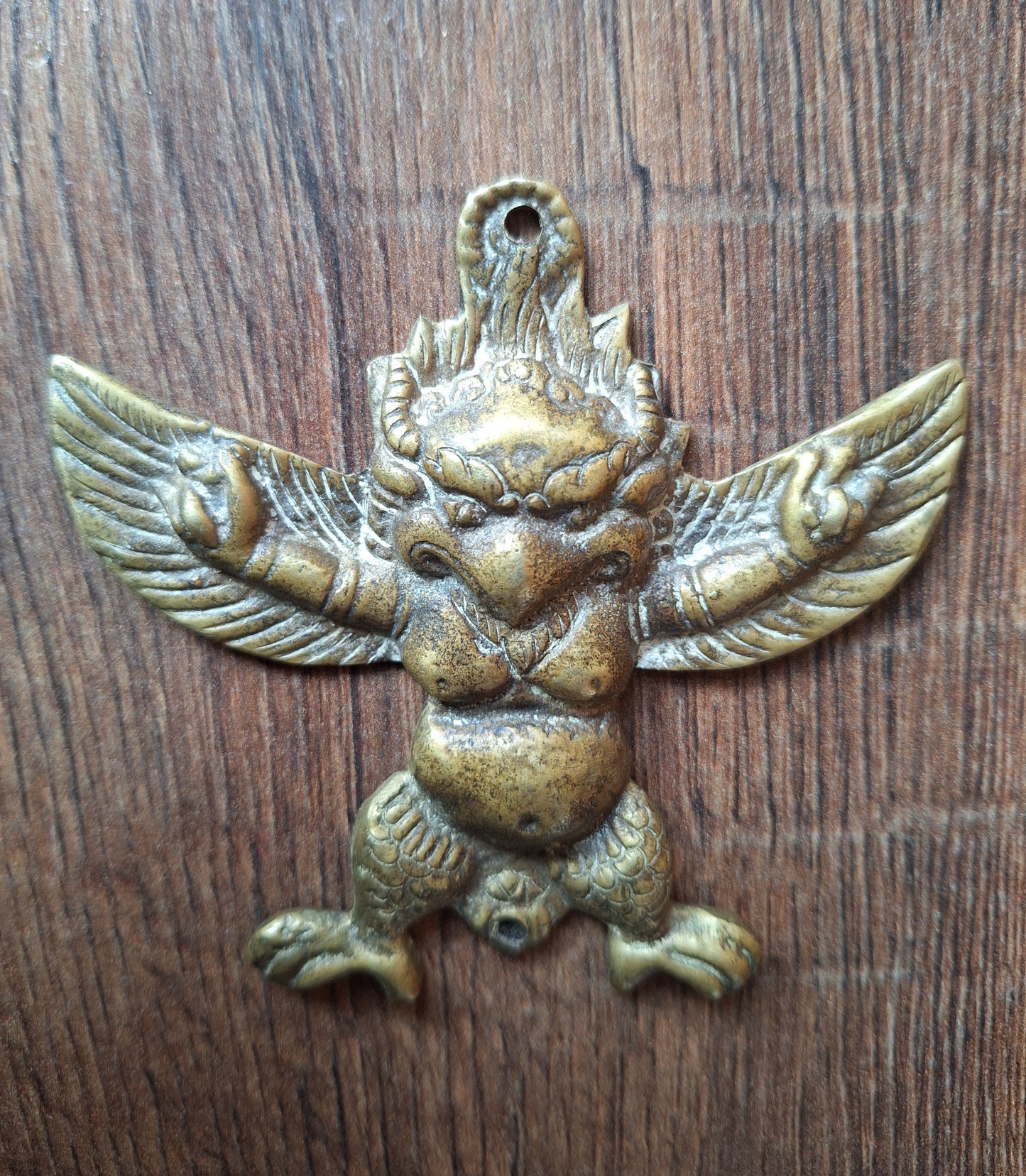 Vintage bronze Garuda pendant