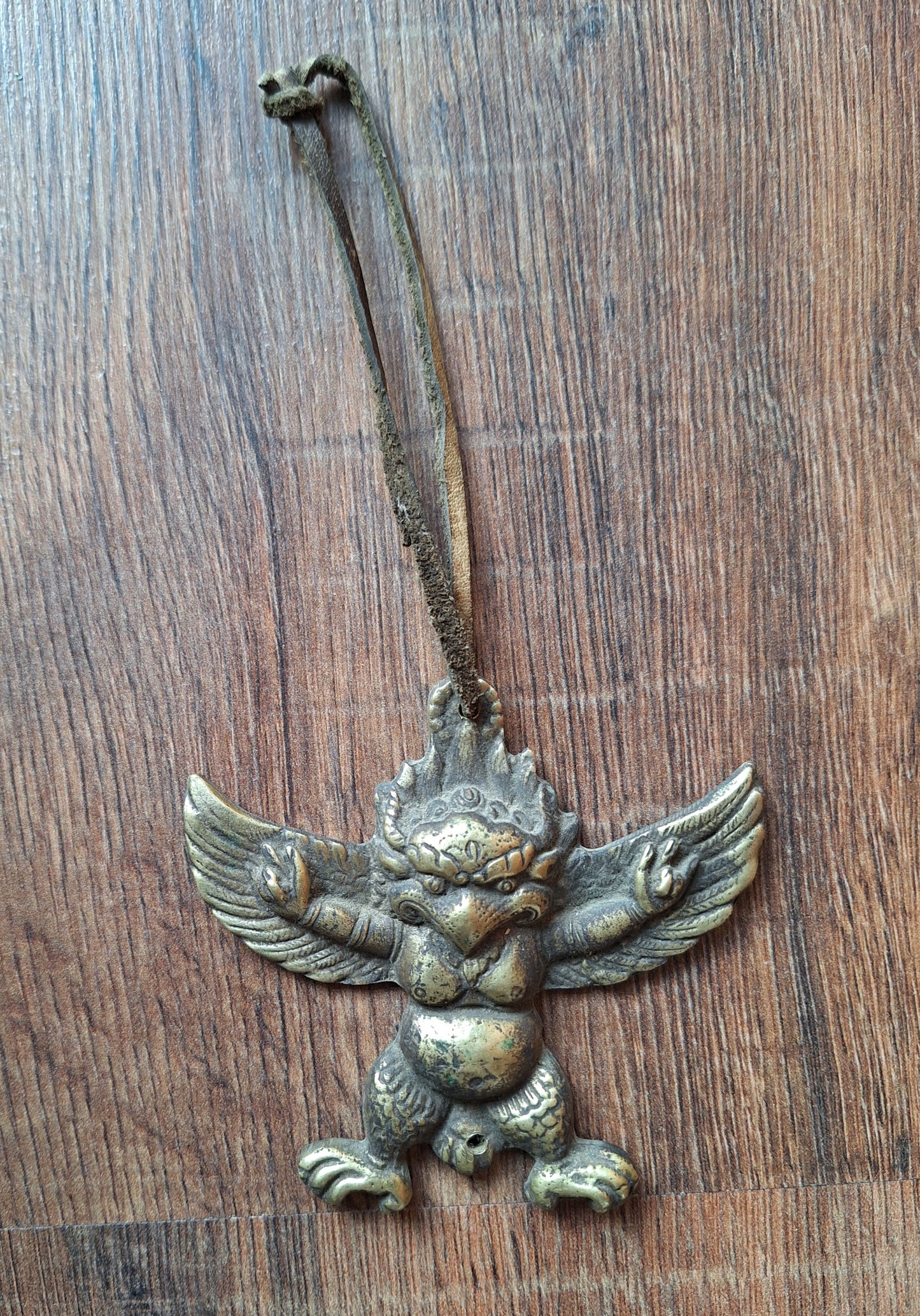 Vintage bronze Garuda pendant