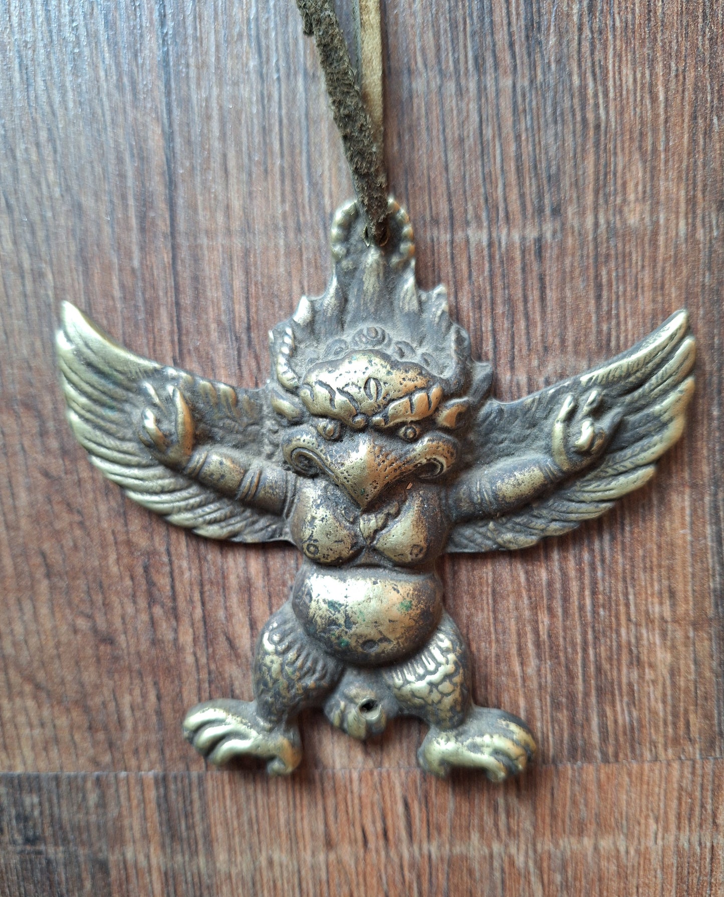 Vintage bronze Garuda pendant