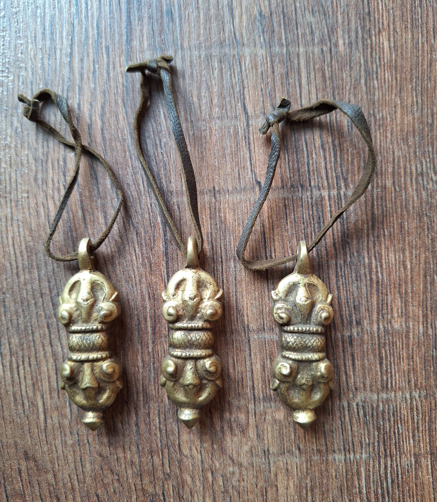 Vintage bronze dorje pendants