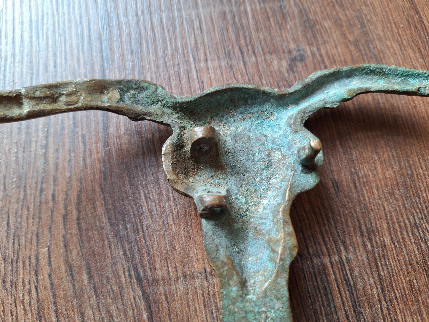 Old bronze bull belt buckle