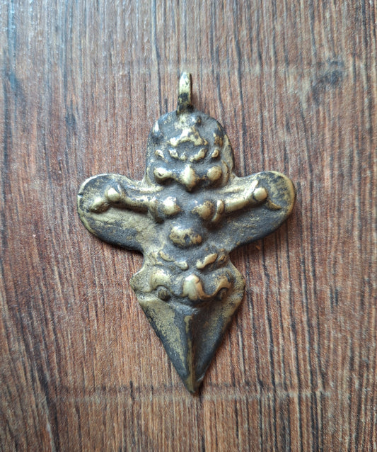 Antique bronze Garuda on phurba pendant