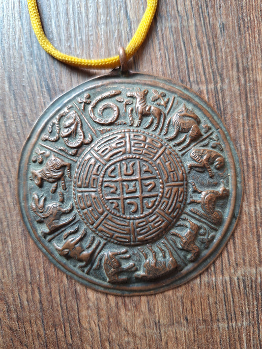 Vintage Nepalese melong Si Pa Ho and Double Dorje 75 millimeters