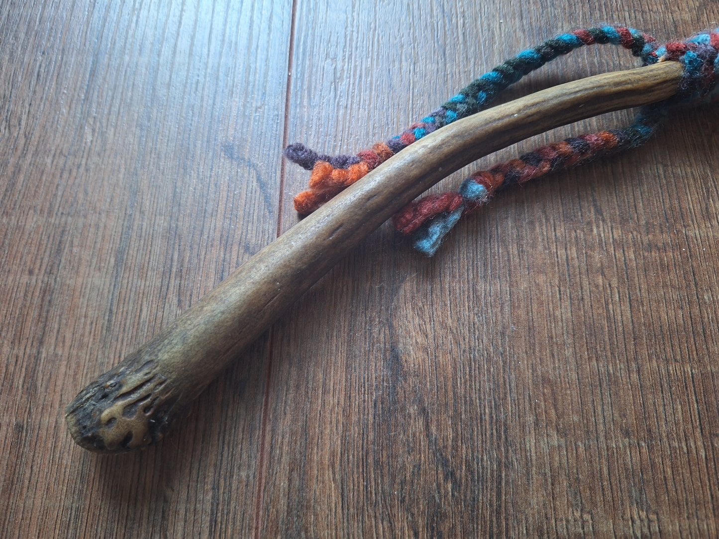 Red deer hide and red deer antler rattle