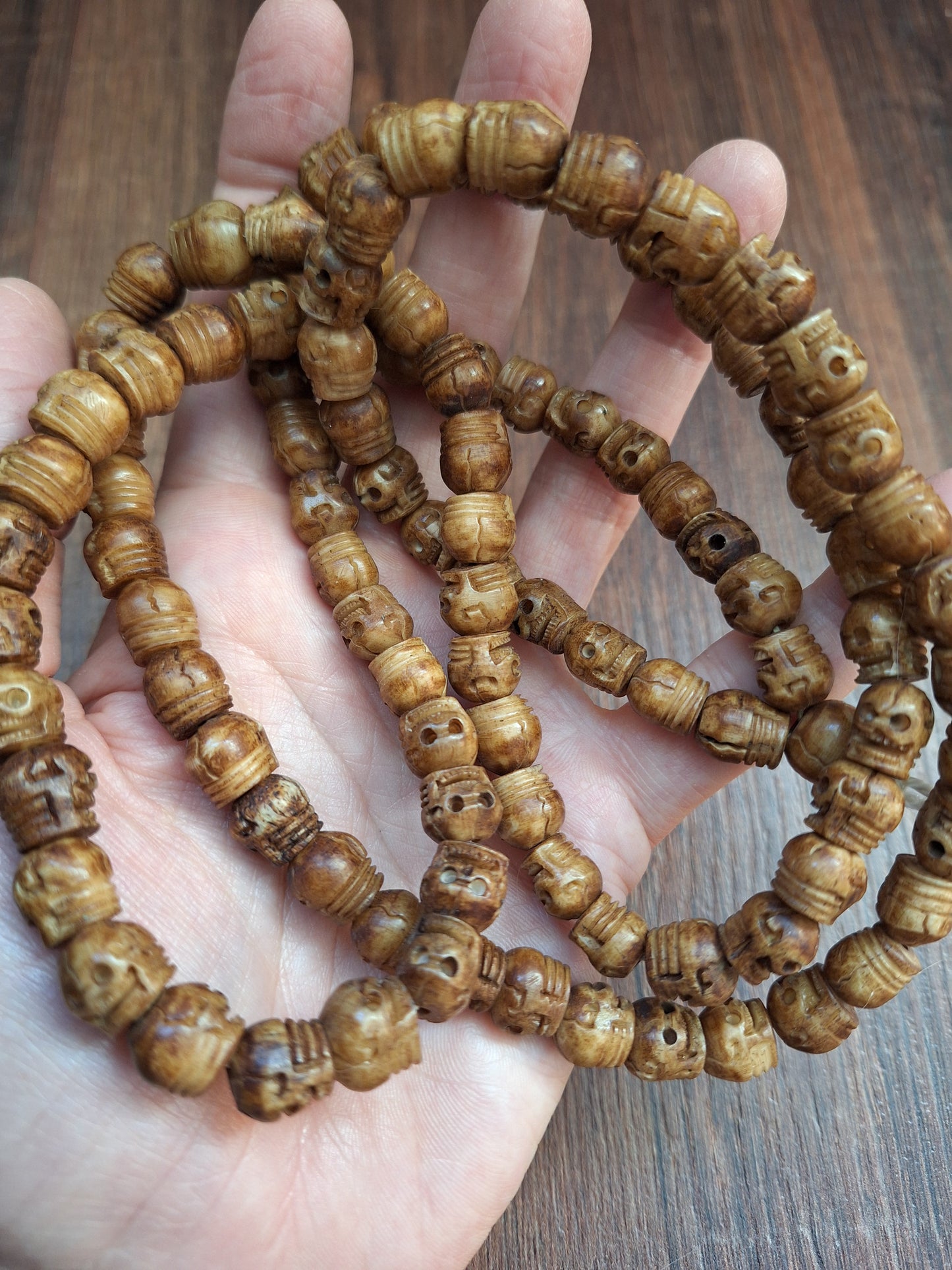 Yak bone skull mala