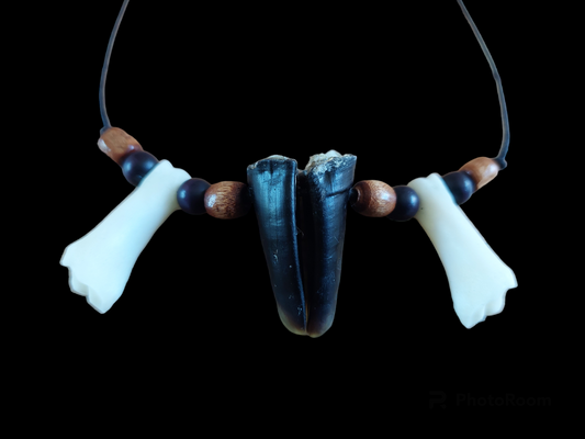 Roe deer foot bones and hooves amulet necklace #1