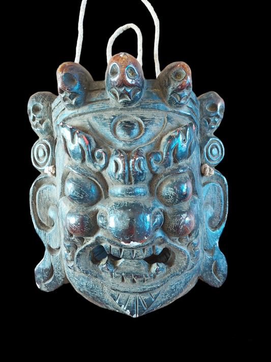 Vintage wooden Mahakala mask #1