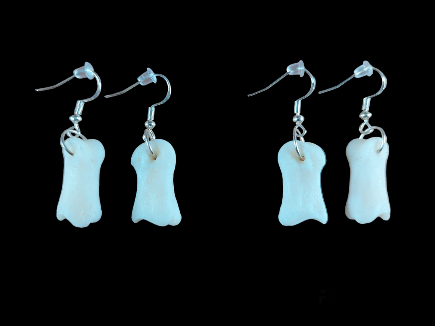 Roe deer foot bones amulet earrings