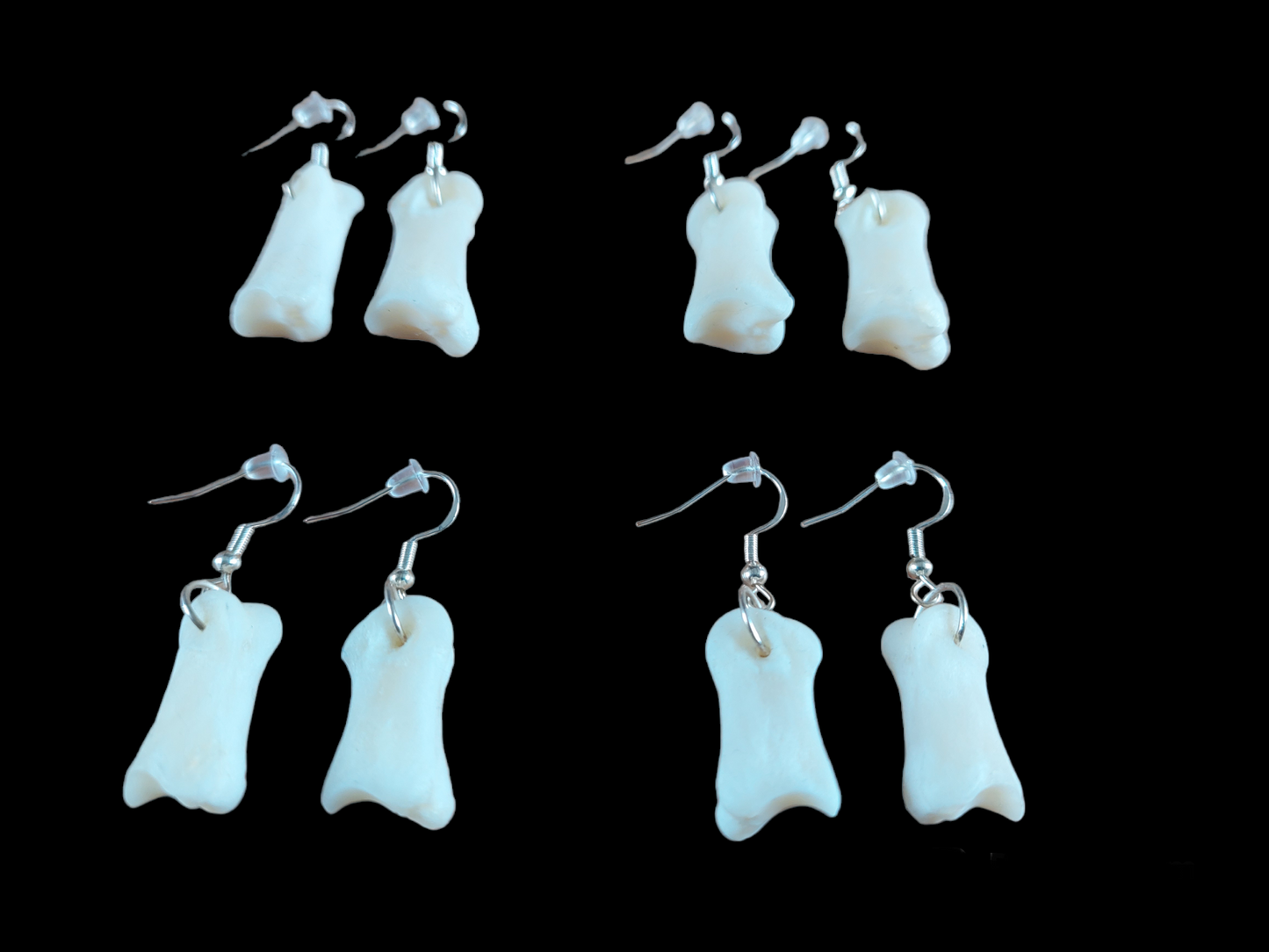 Roe deer foot bones amulet earrings