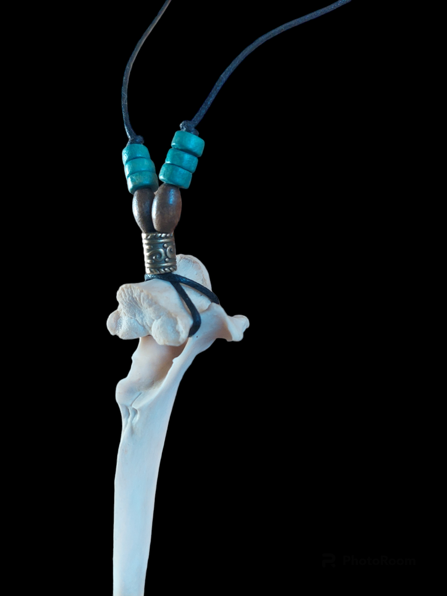 Roe deer vertebra amulet necklace