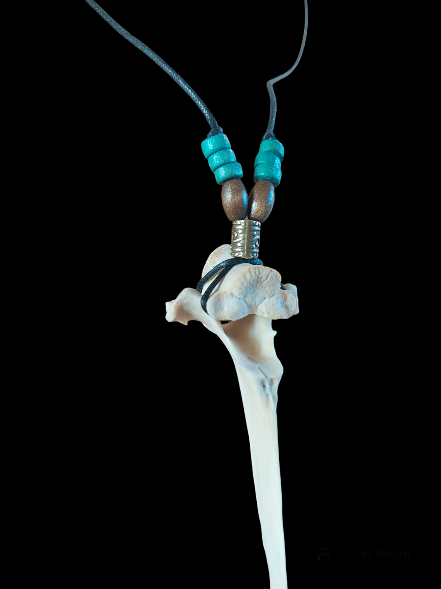 Roe deer vertebra amulet necklace