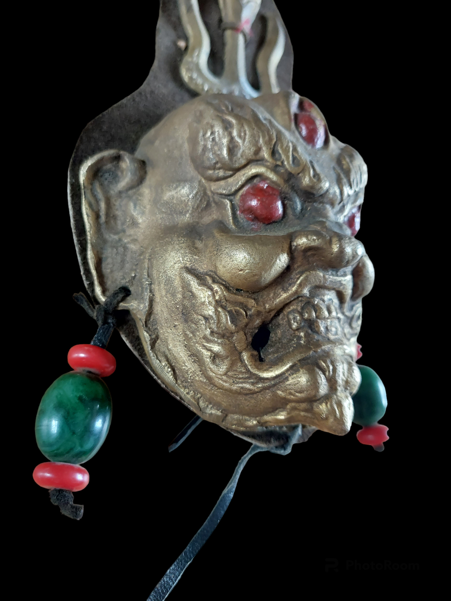 Vintage angry deity protective wall hanger amulet