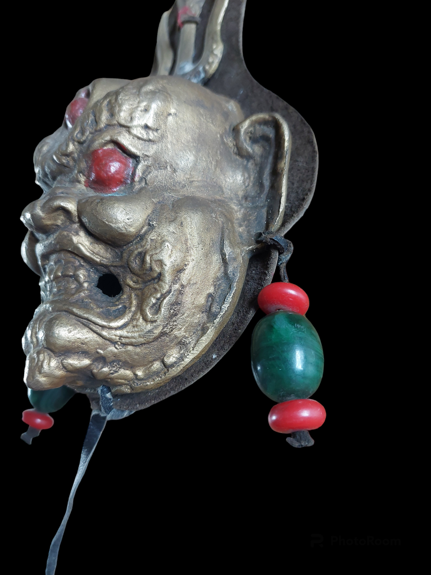 Vintage angry deity protective wall hanger amulet