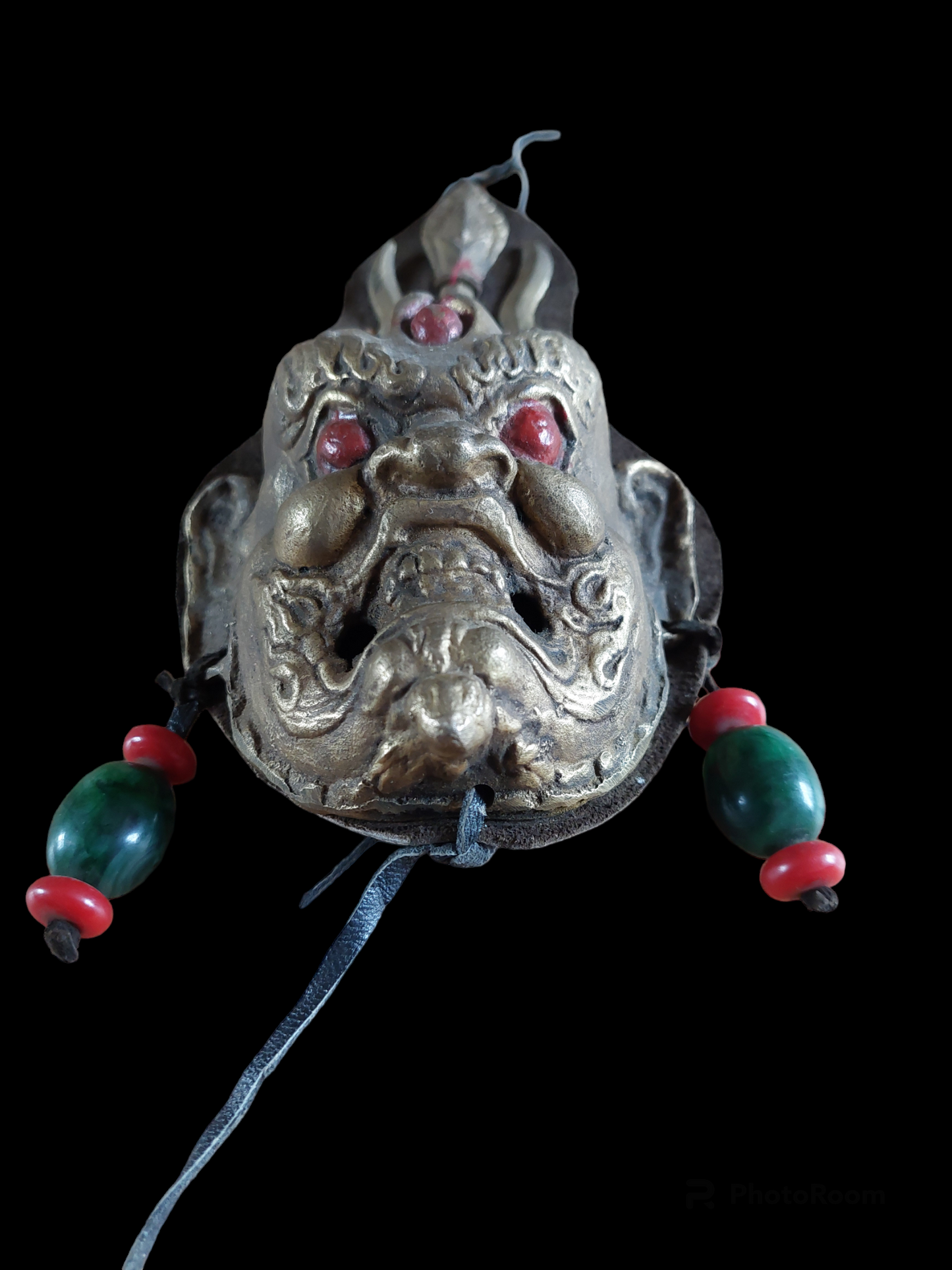 Vintage angry deity protective wall hanger amulet