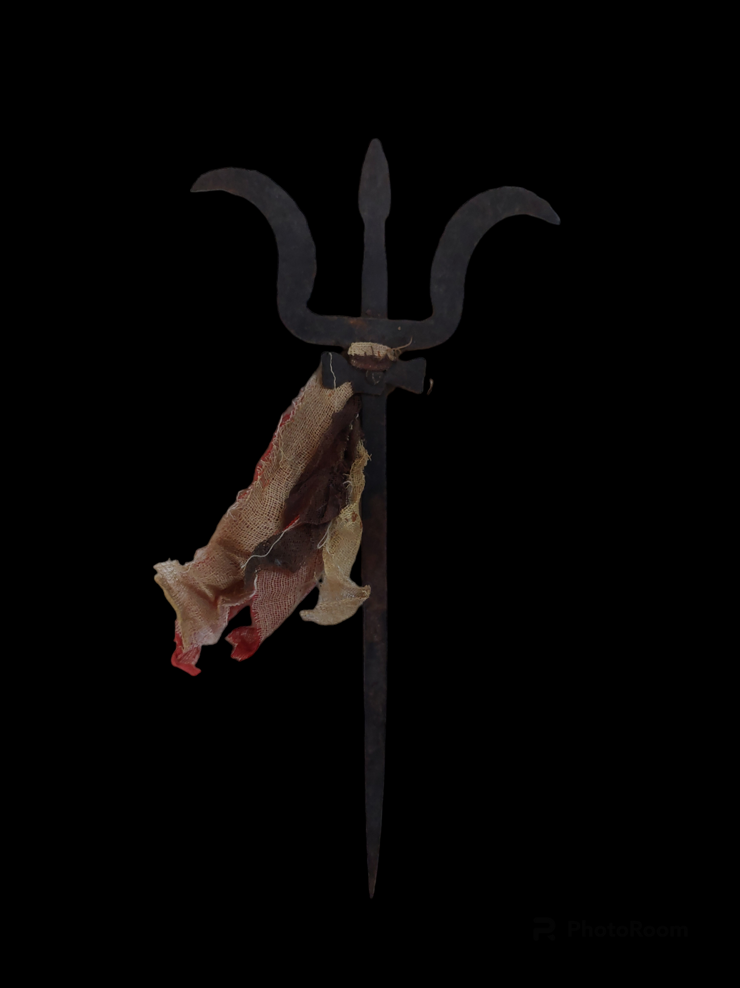 Old Nepalese iron trident 28 cm