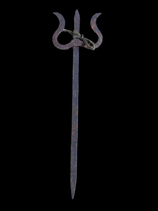 Old Nepalese iron trident, medium size #2