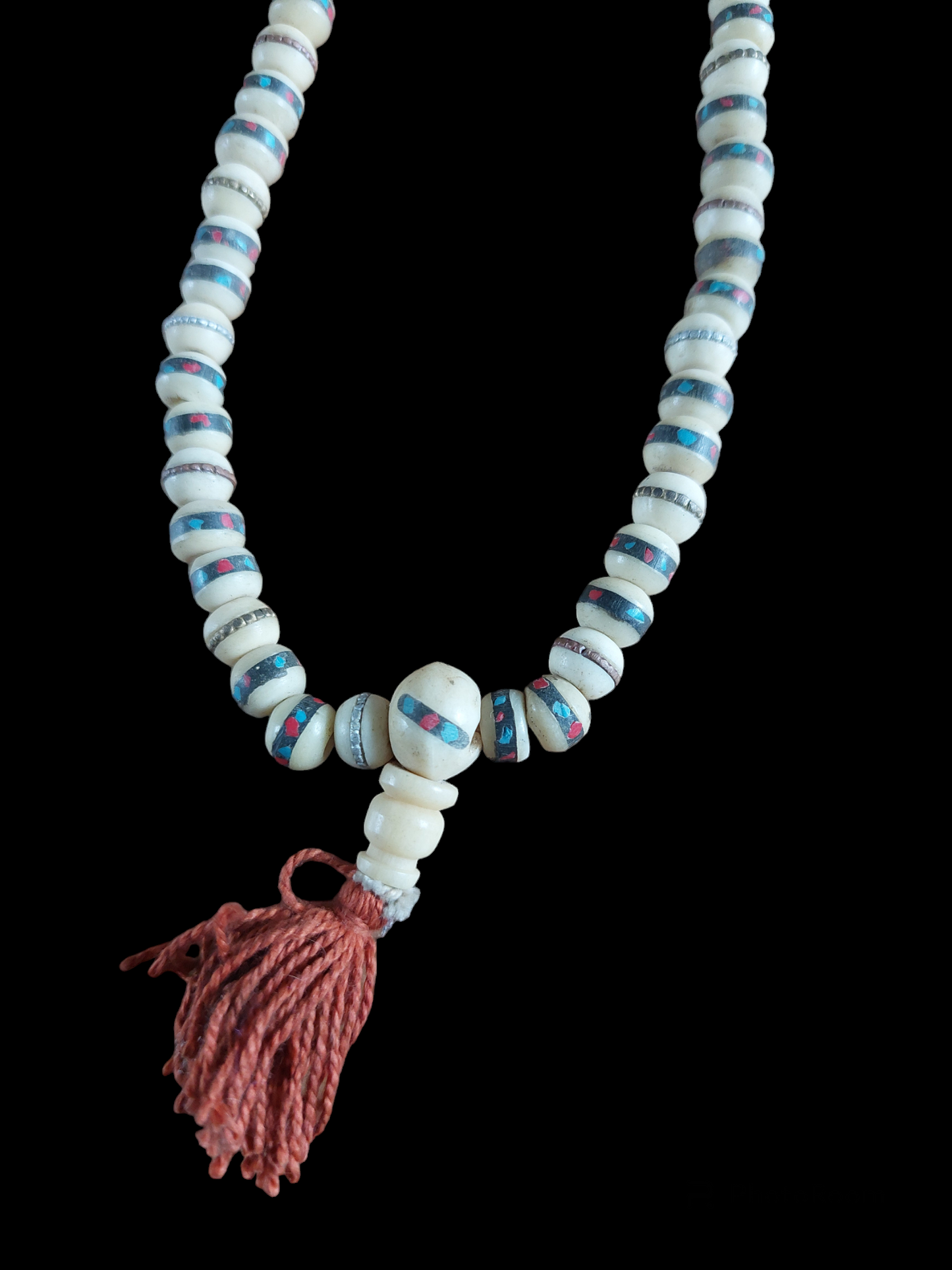 Vintage Tibetan yak bone mala