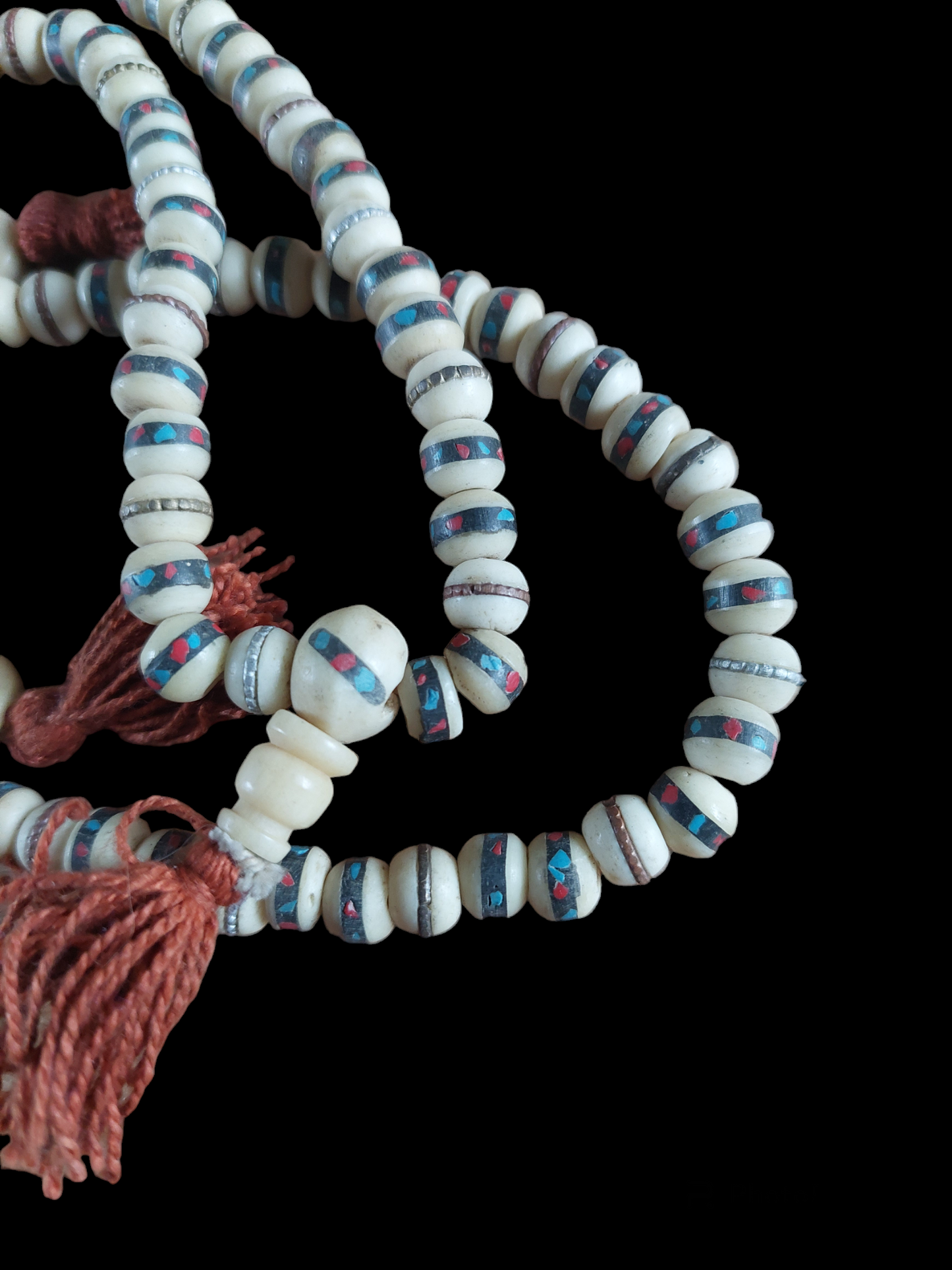 Vintage Tibetan yak bone mala