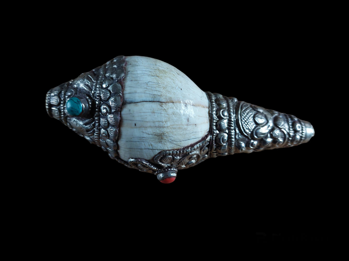 Vintage Nepalese shankha conch shell
