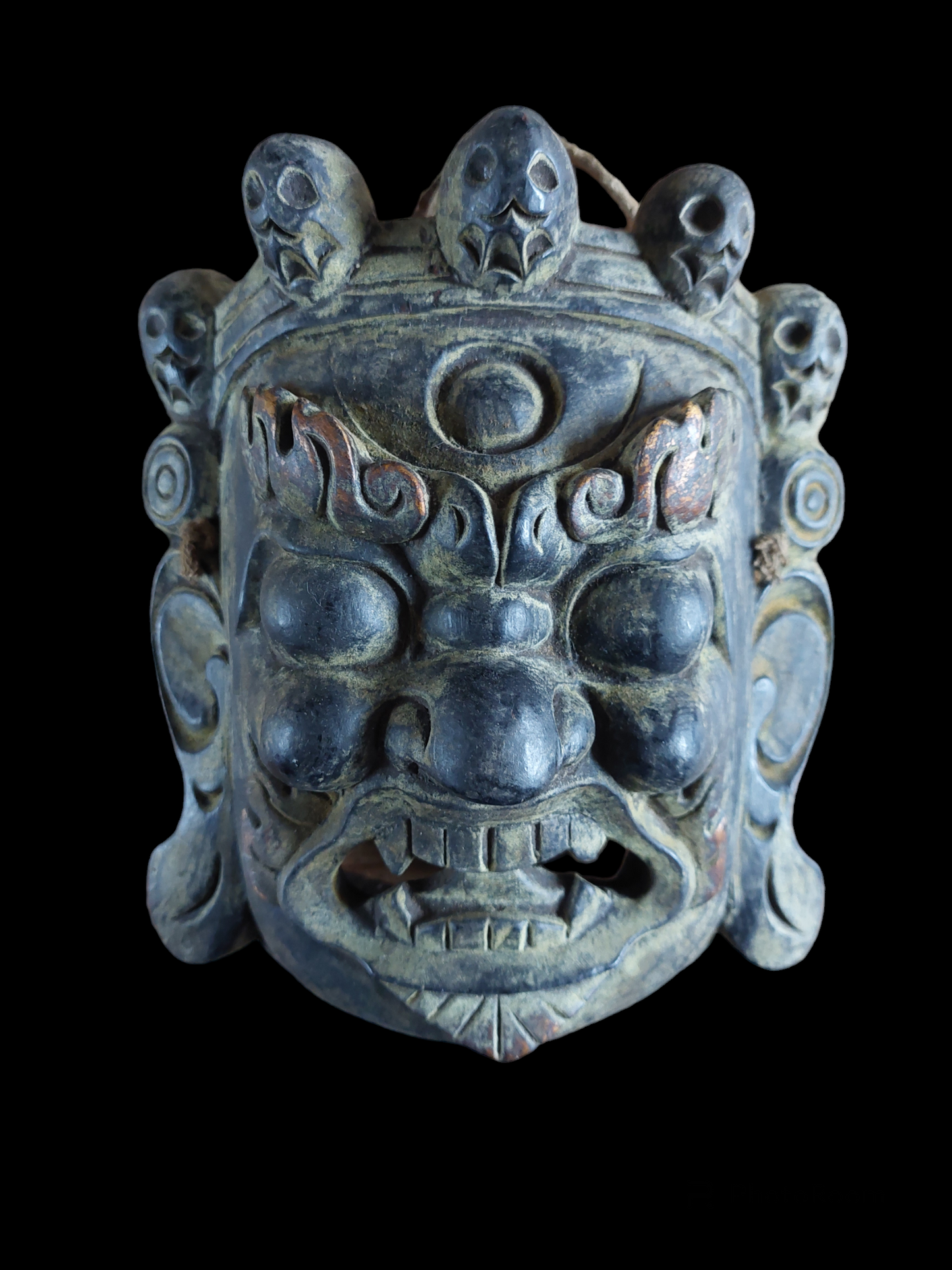 Vintage wooden Mahakala mask #3