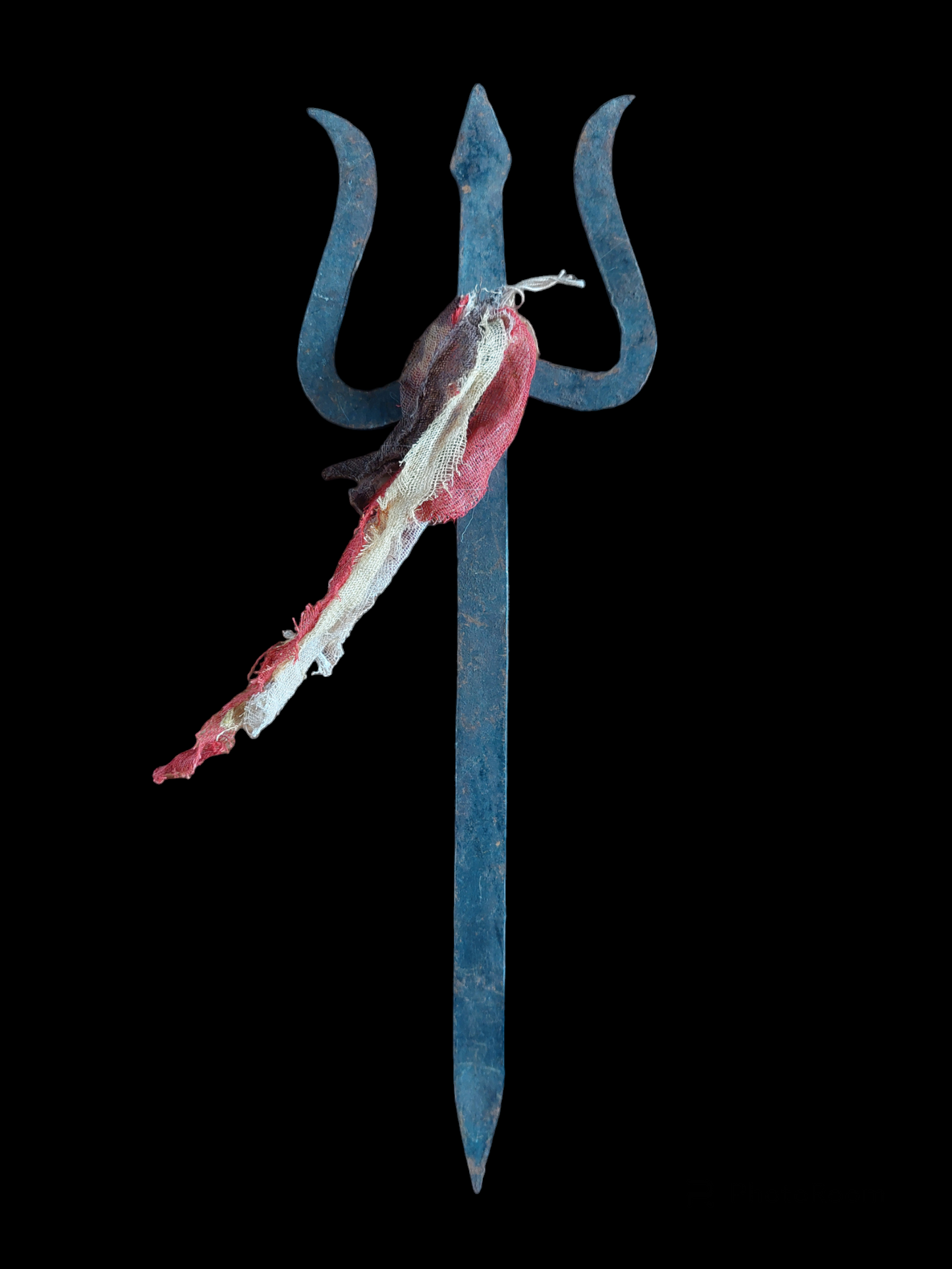 Old Nepalese iron trident 31 cm