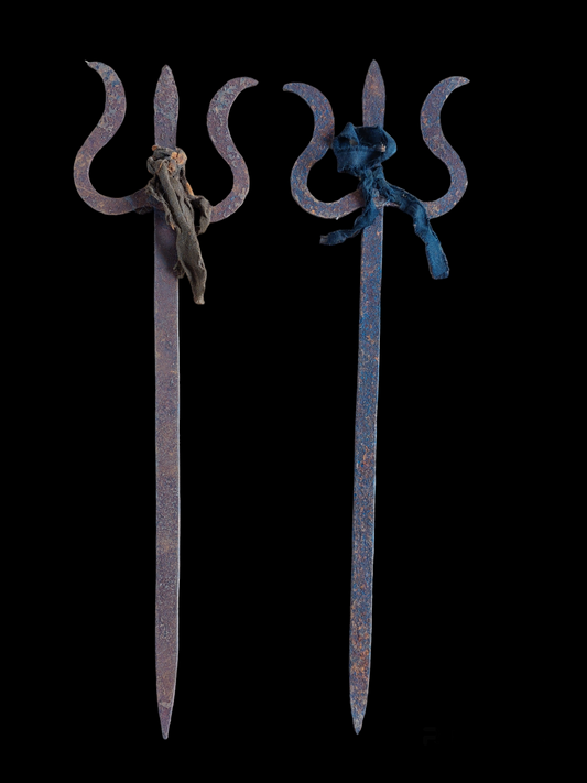 Old Nepalese iron trident 40 cm