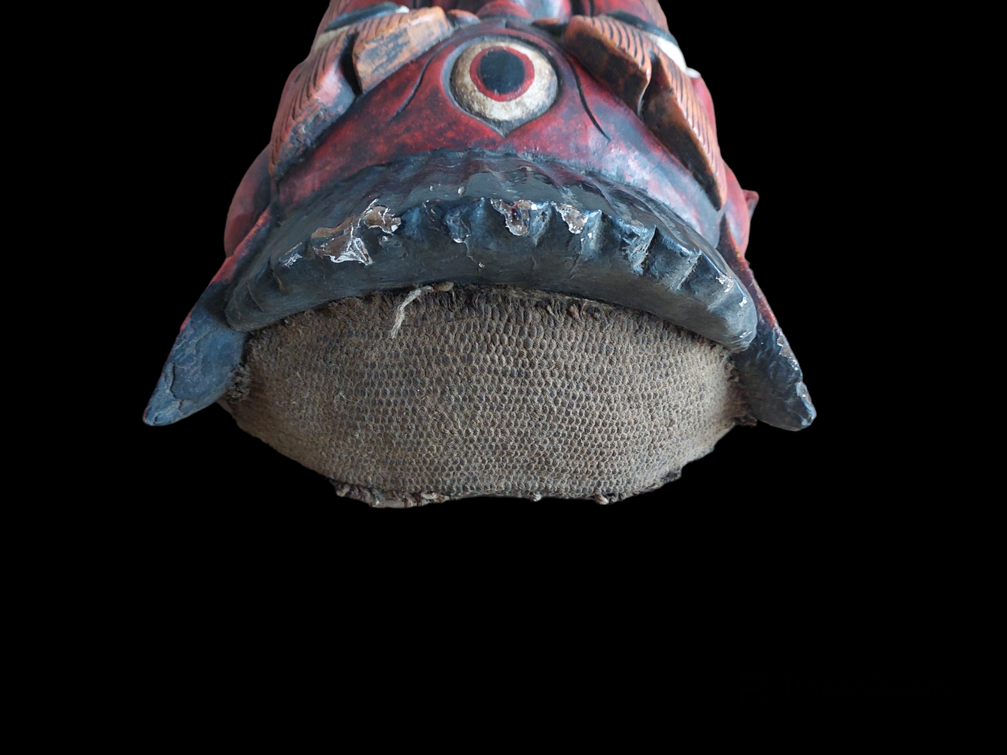 Vintage Nepalese wooden Angry Deity mask #1