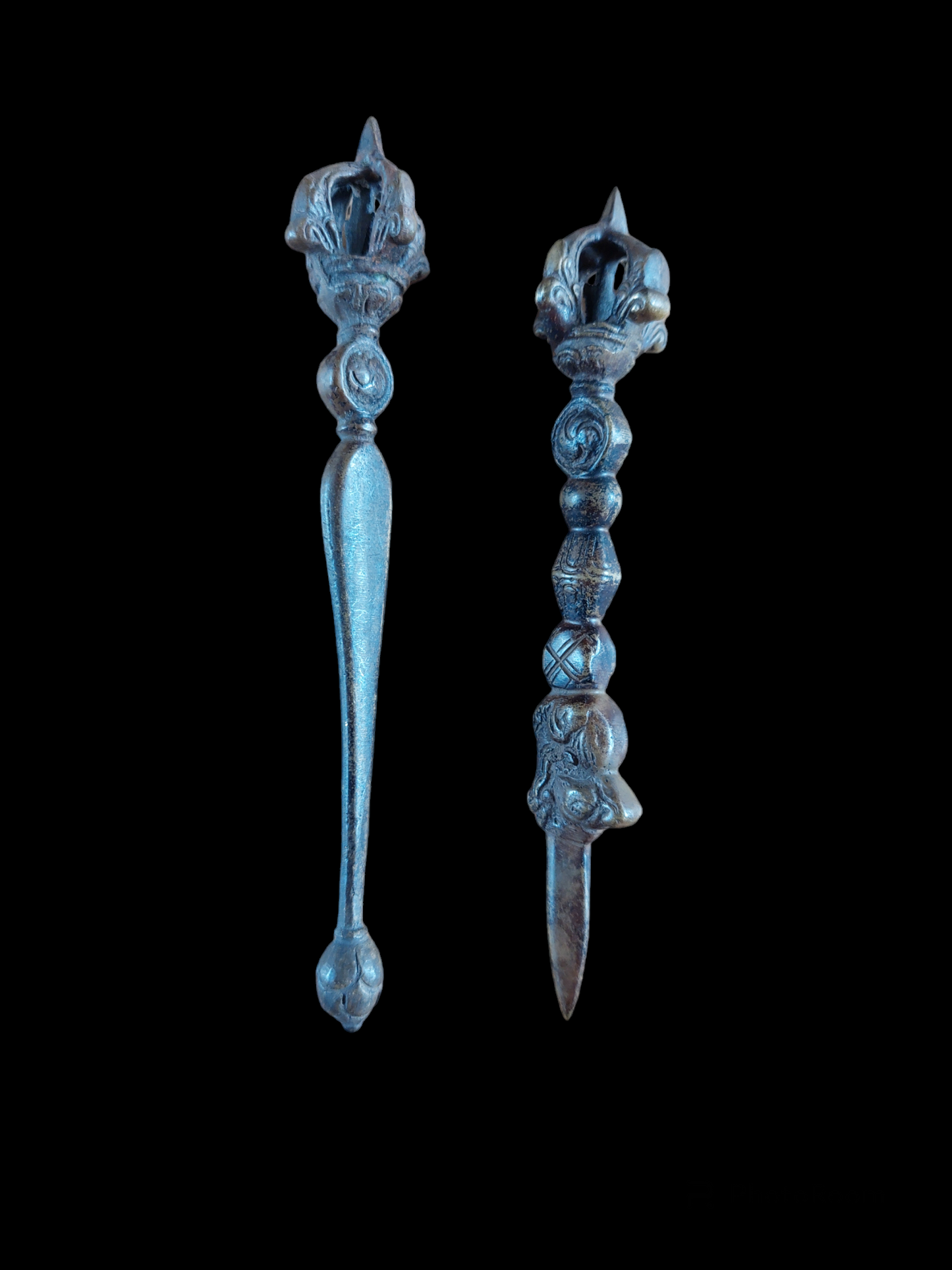 Vintage bronze khatvanga's, small size