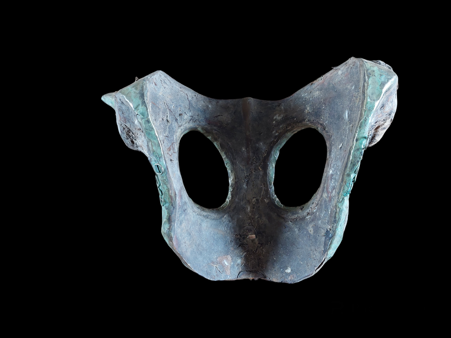 Old Tharu shamanic horned pelvic mask