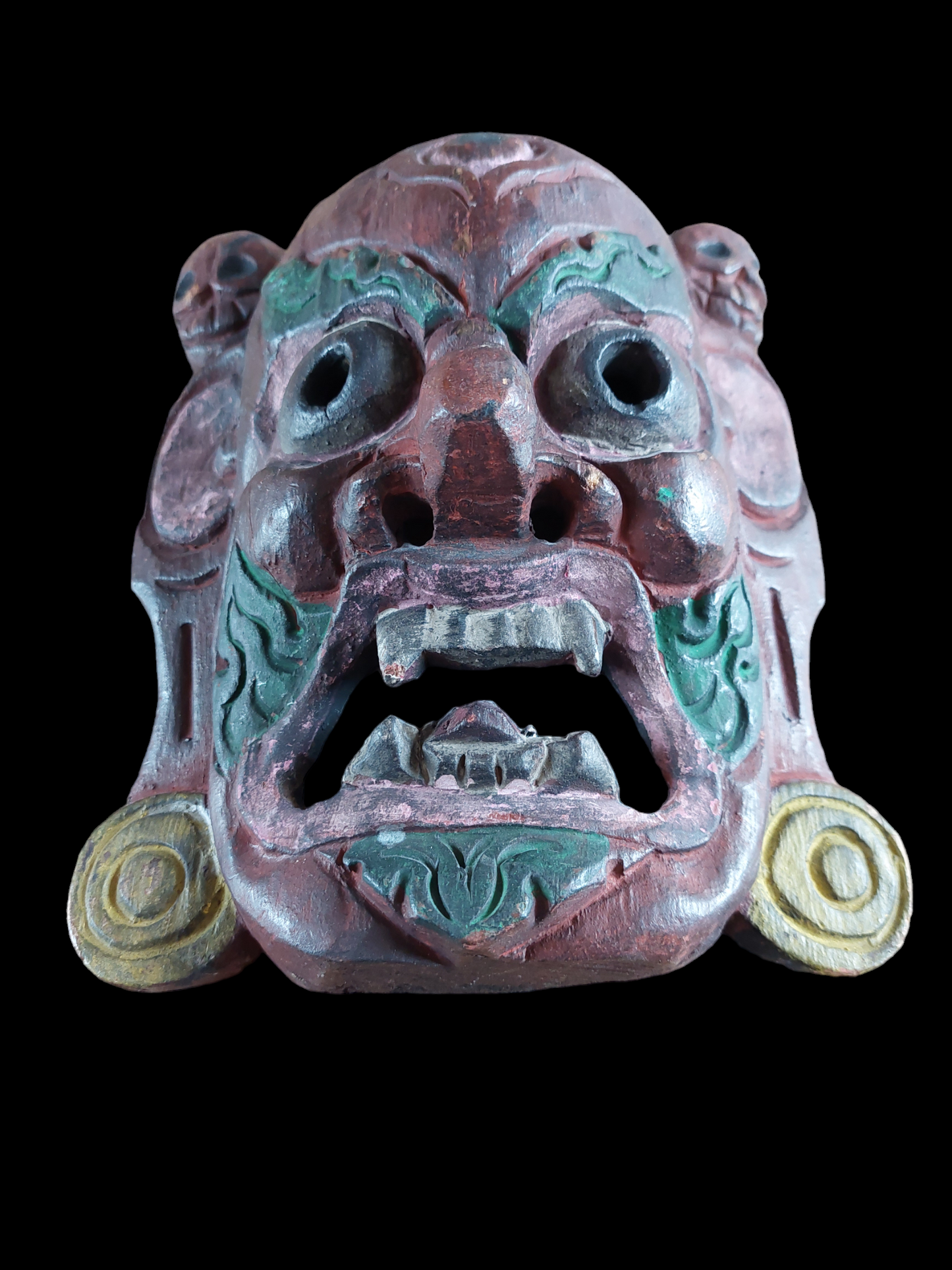 Vintage Nepalese wooden Angry Deity mask #2