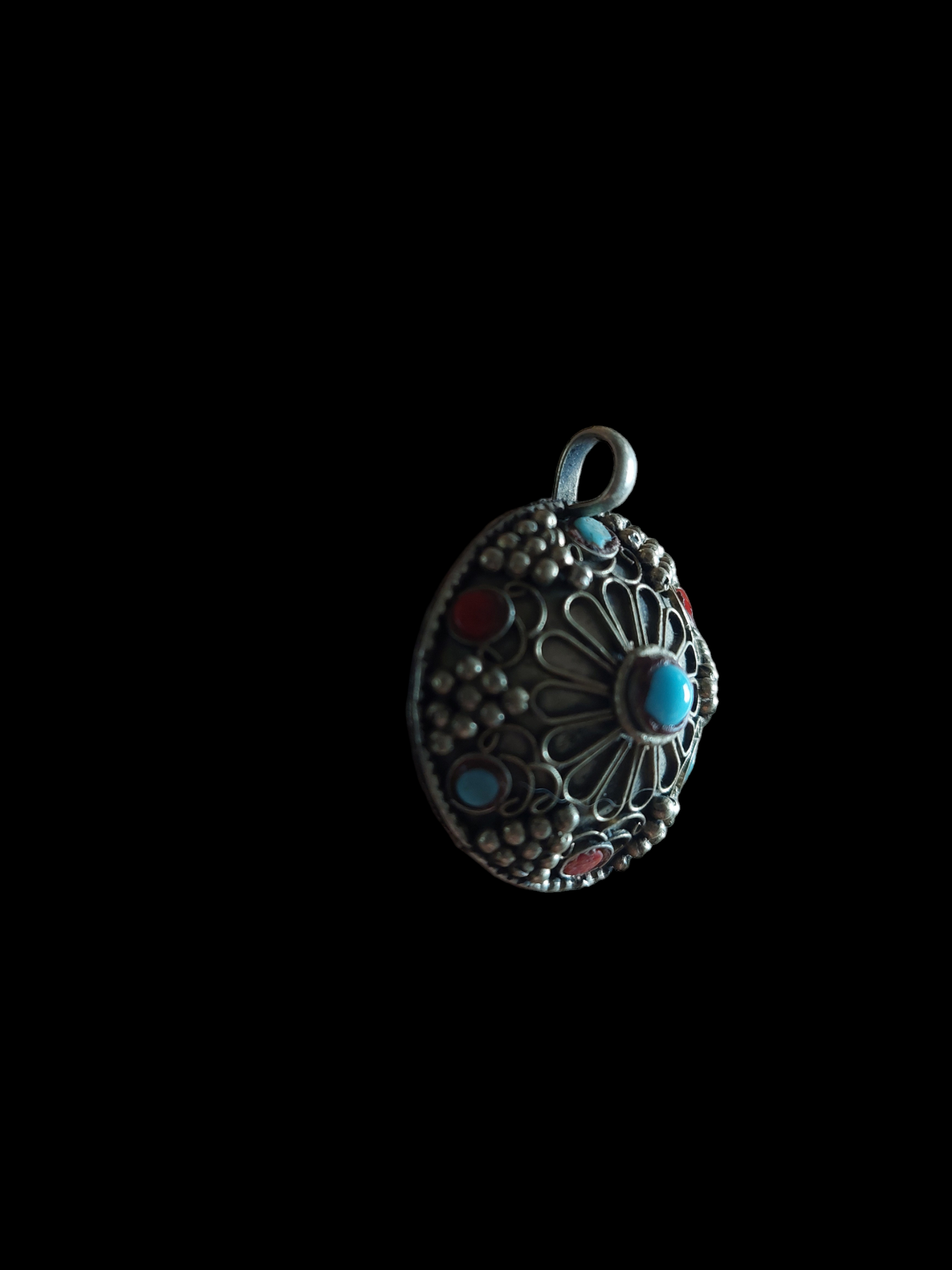 Vintage Tibetan silver pendant #1