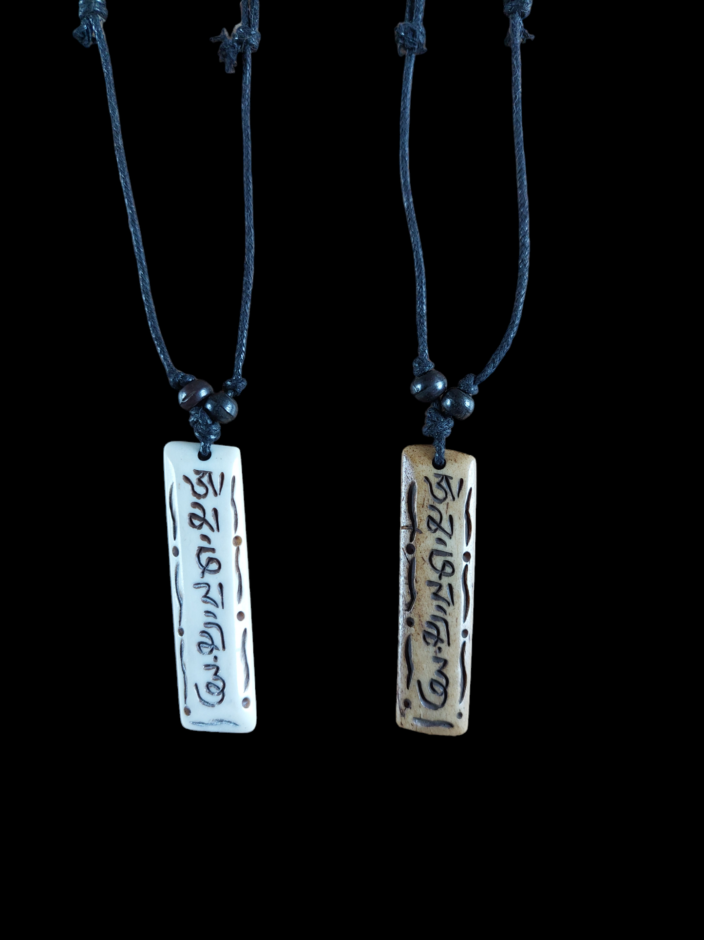 Tibetan yak bone necklaces "Om Mani Padme Hum"