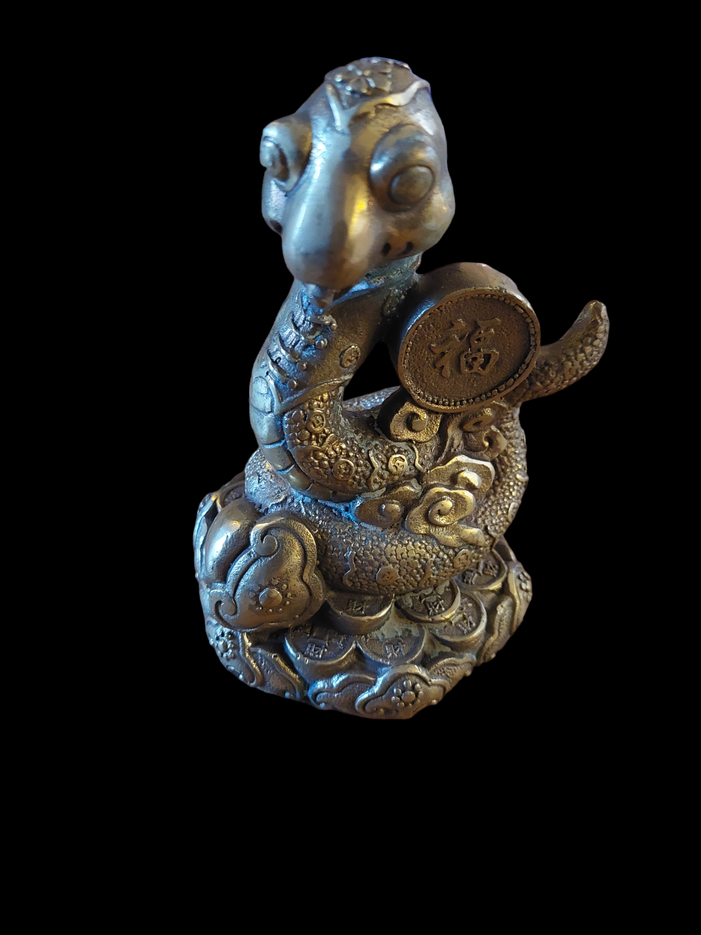 Vintage Feng Shui money statue Snake