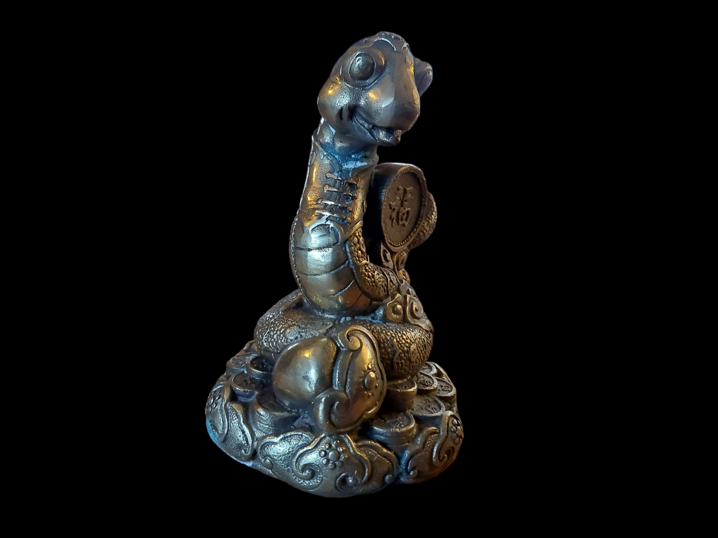 Vintage Feng Shui money statue Snake