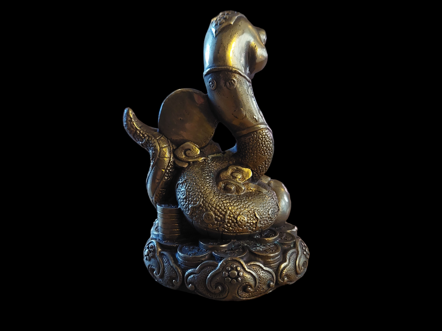 Vintage Feng Shui money statue Snake