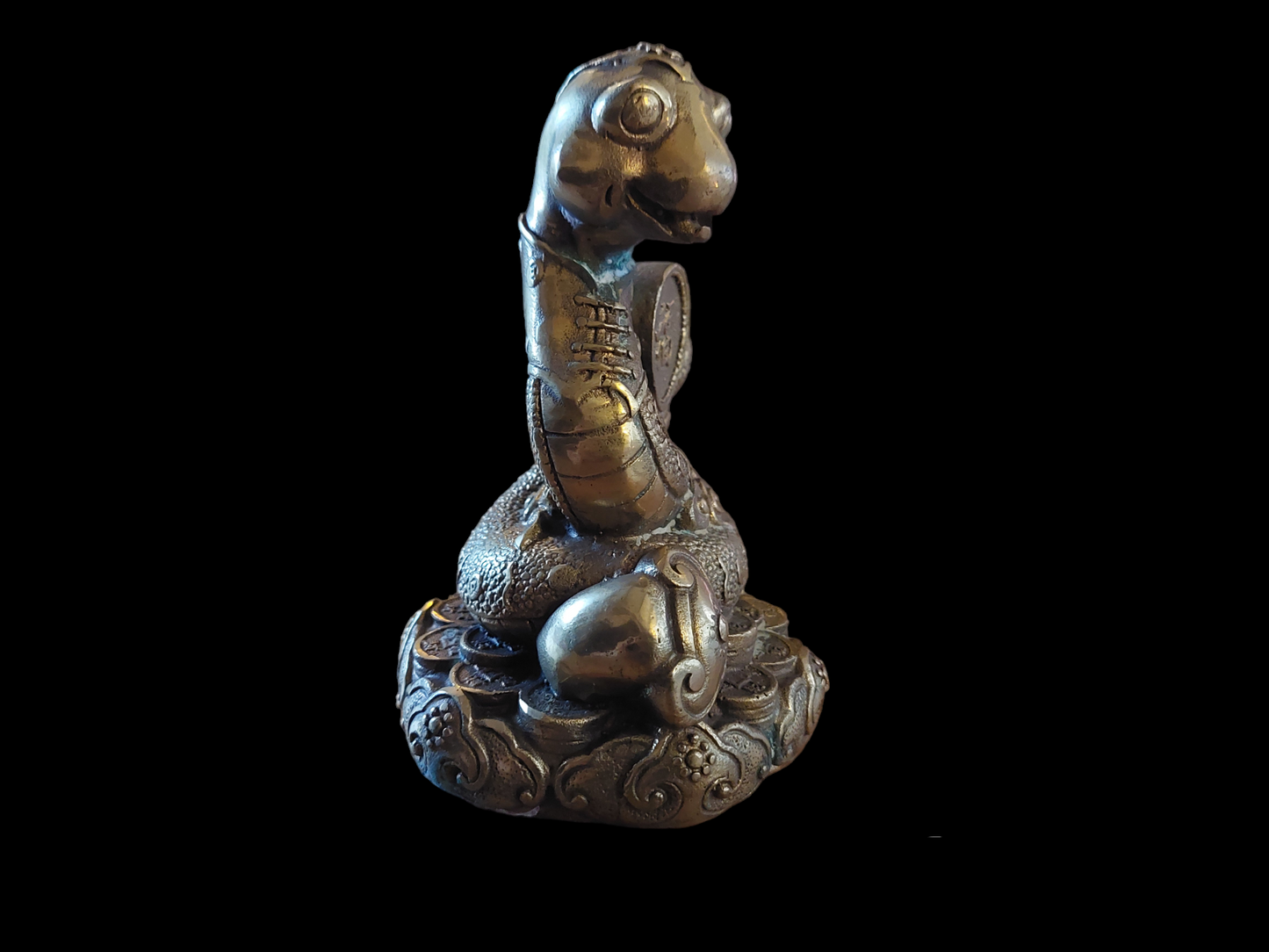 Vintage Feng Shui money statue Snake