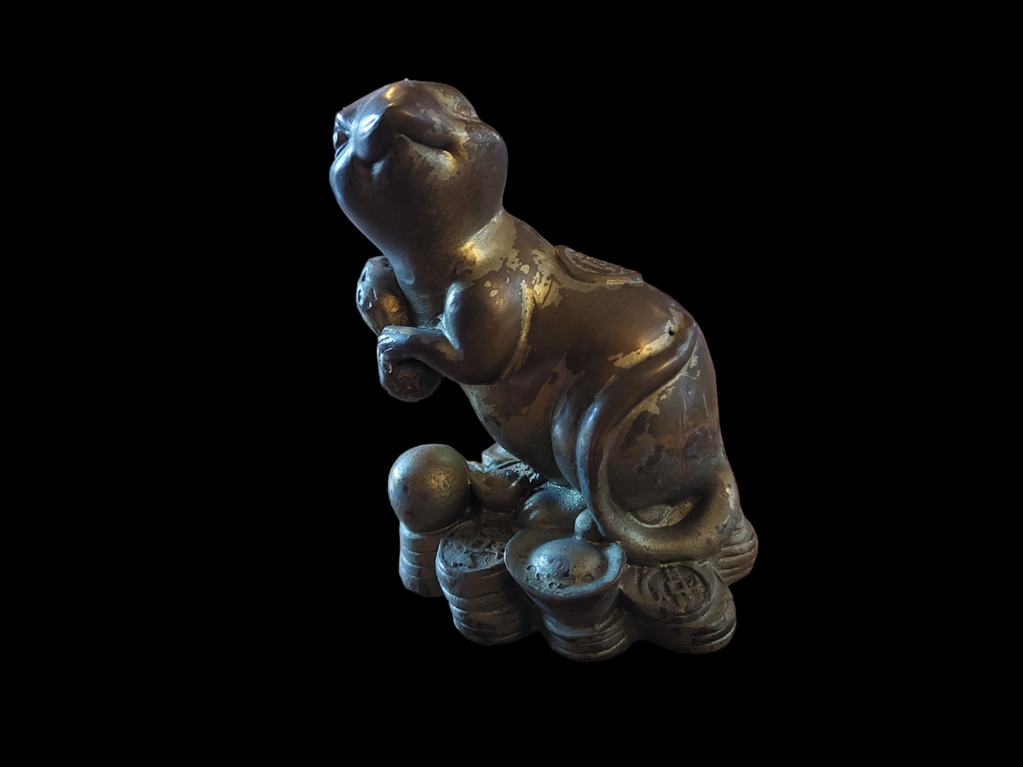 Vintage Feng Shui money statue Rat