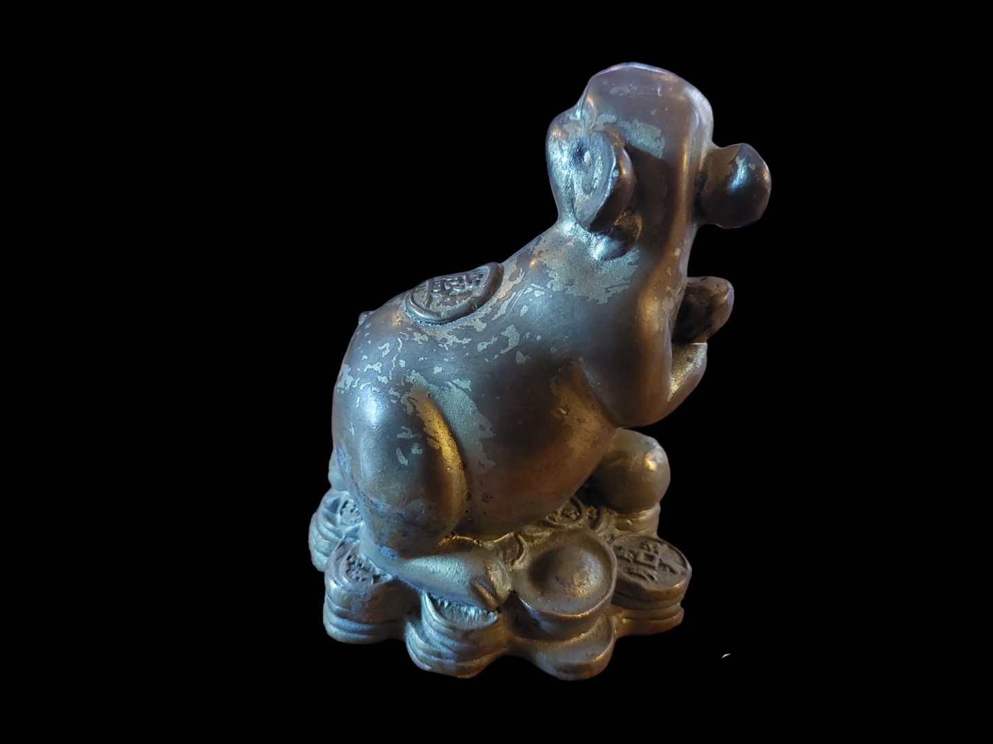 Vintage Feng Shui money statue Rat