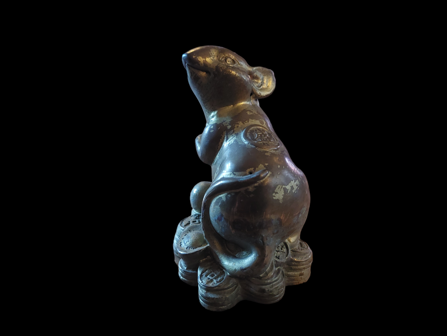 Vintage Feng Shui money statue Rat