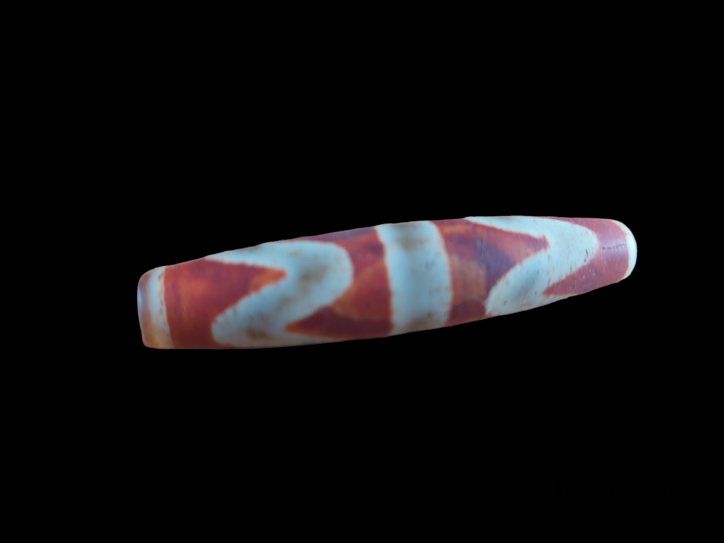 Double tiger tooth dzi bead #1