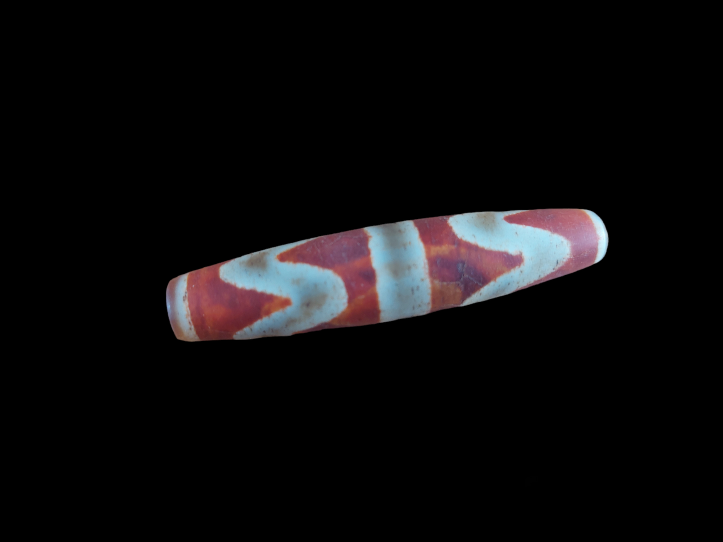 Double tiger tooth dzi bead #1