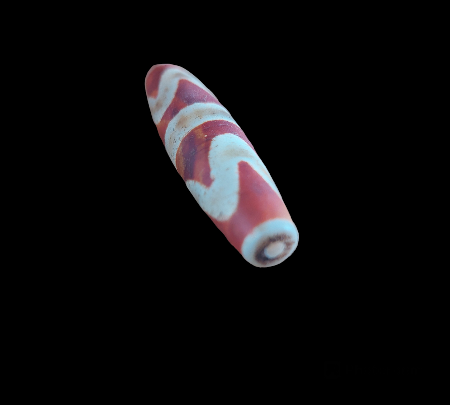 Double tiger tooth dzi bead #1